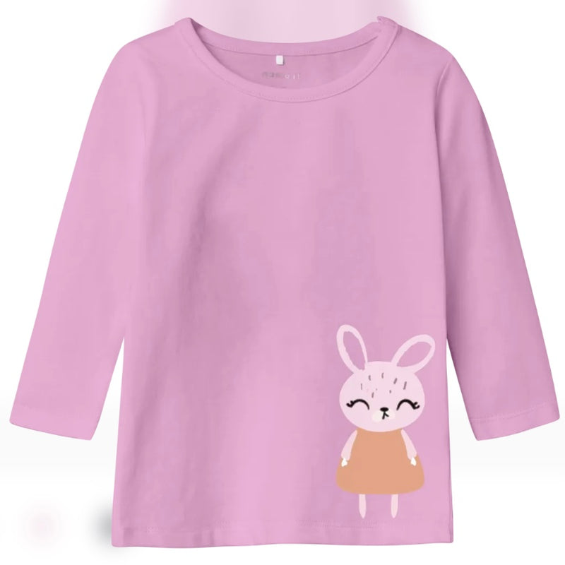 name it Longsleeve mit Hasenprint Pastel Lavender ( nbfvubie)lll