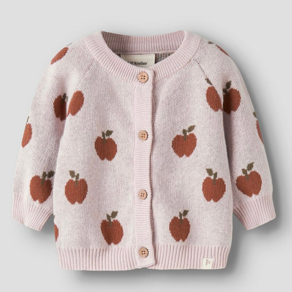 Lil‘Atelier Strickjacke mit Äpfeln (nbflulio)