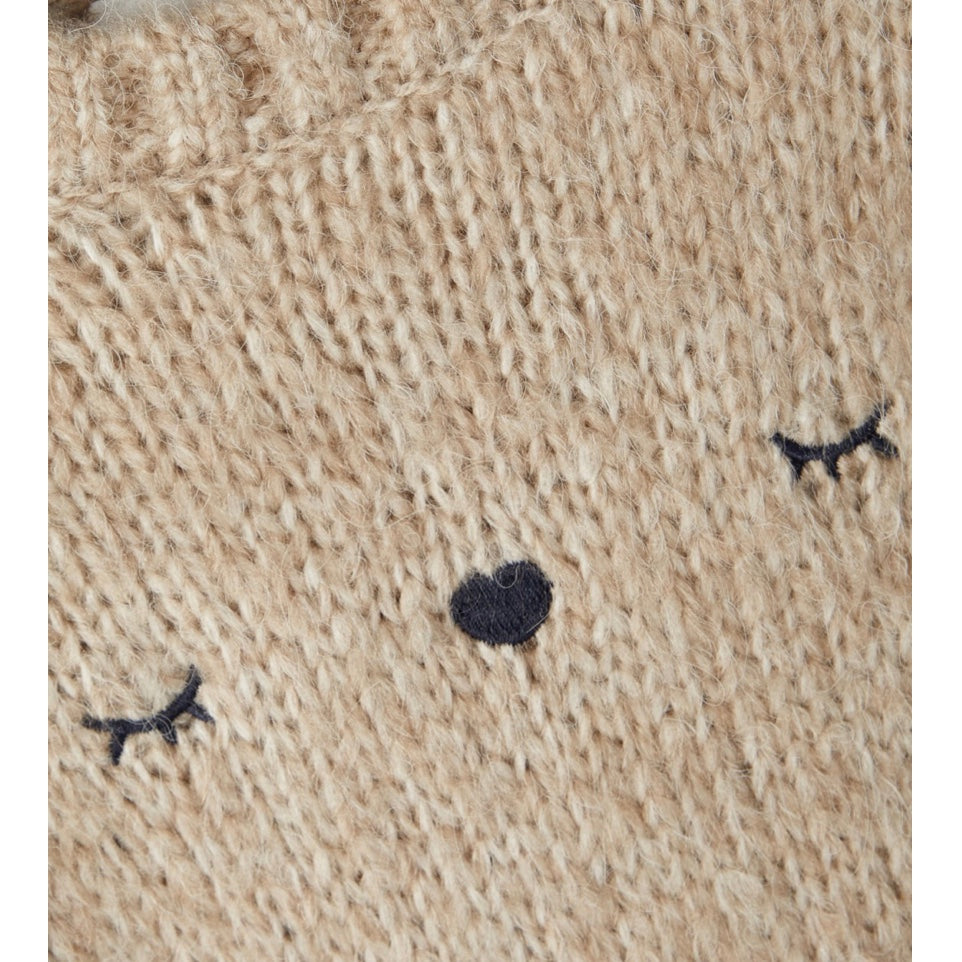 name it Strickpullover mit Tiergesicht Oxford Tan (nmfolasna)