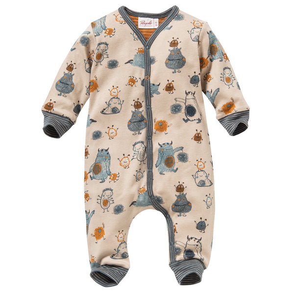 People wear organic - Langarm-Overall mit Monsterprint