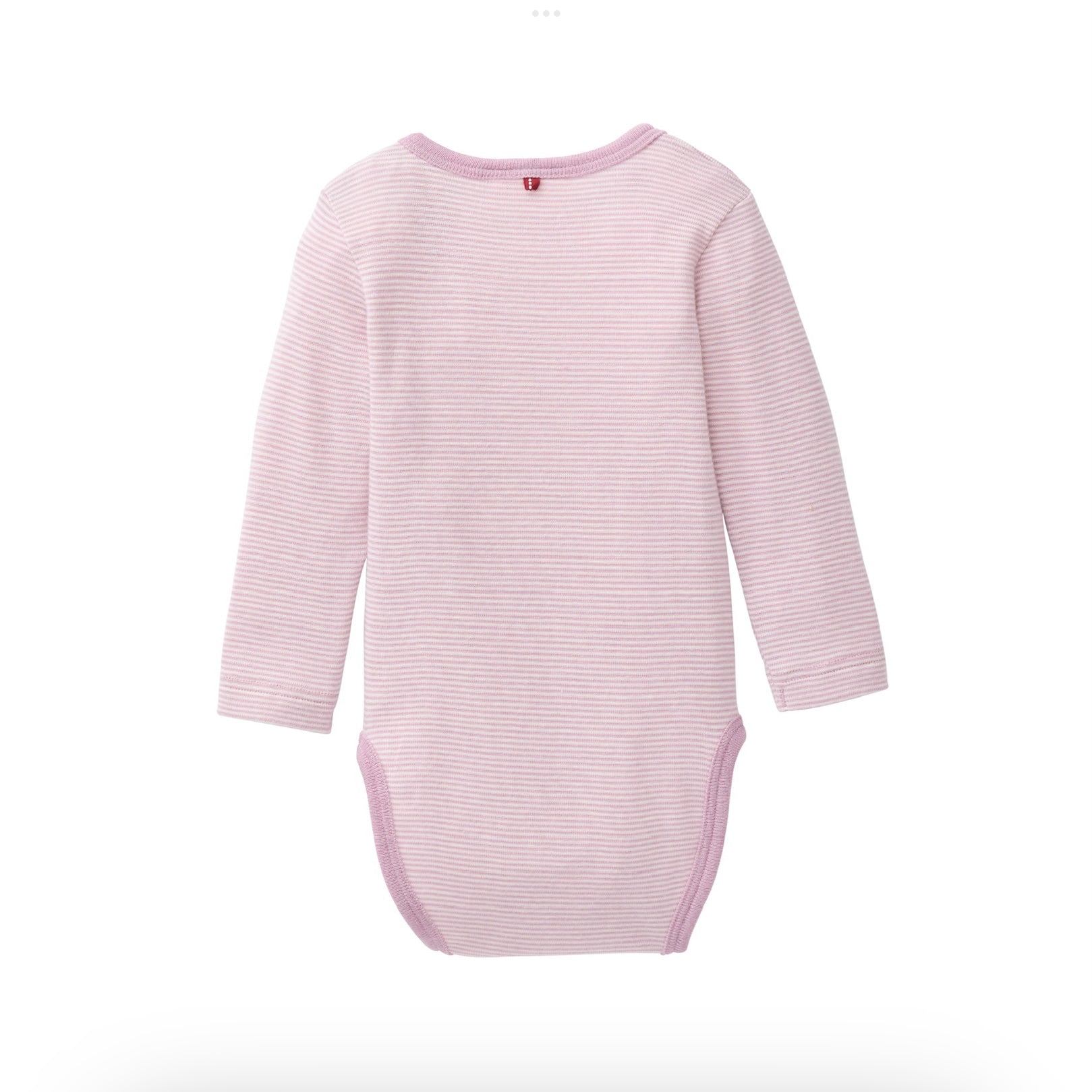 People wear Organic Wolle-Seide-Body rosa gestreift