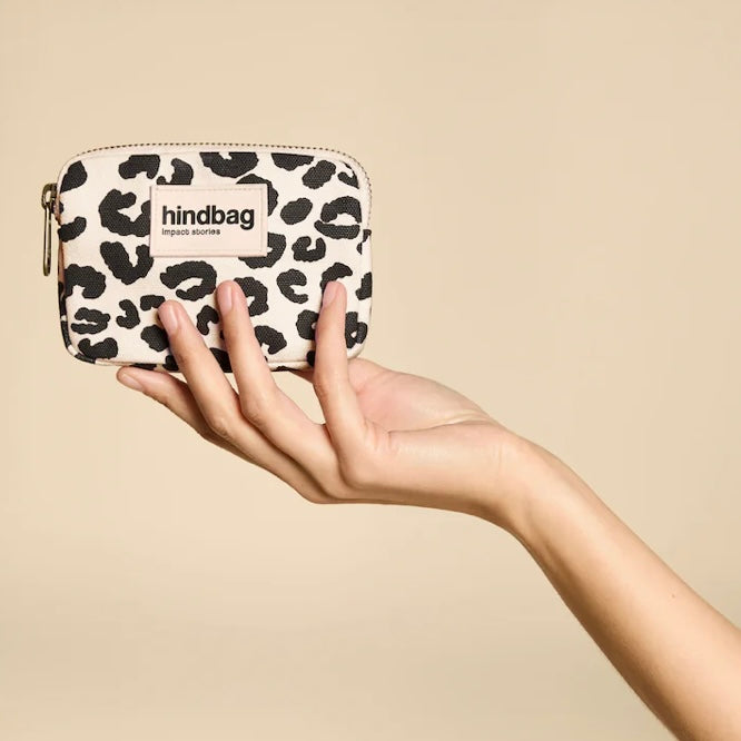 hindbag Geldbeutel Lili Leopard Beige