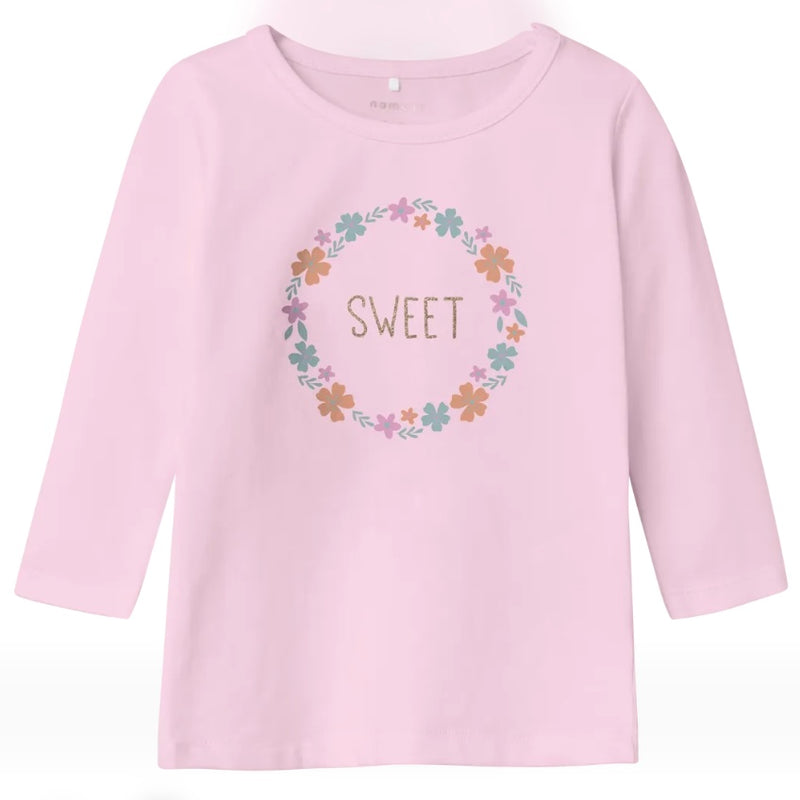 name it Longsleeve mit glitzerndem Print Festival Bloom ( mbfvubie)