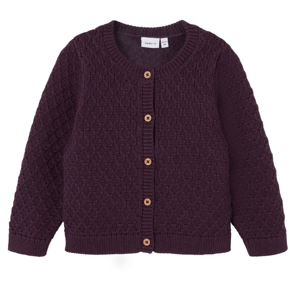 name it Strickjacke mit Muster Plum Perfect ( nmflomille)