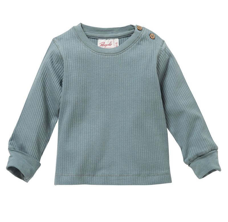 People wear Organic - Longsleeve graublau
