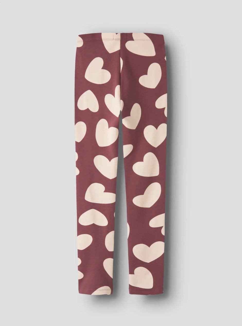 name it Leggings (nkfdavina) Altrosa/Herzen
