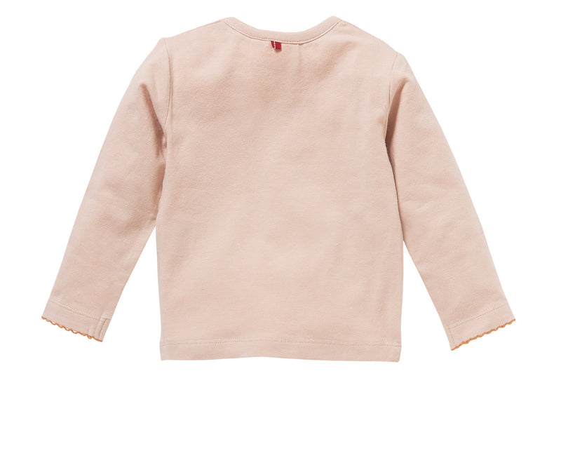 People wear organic - Langarm-Shirt rosa mit Herbstmotiv
