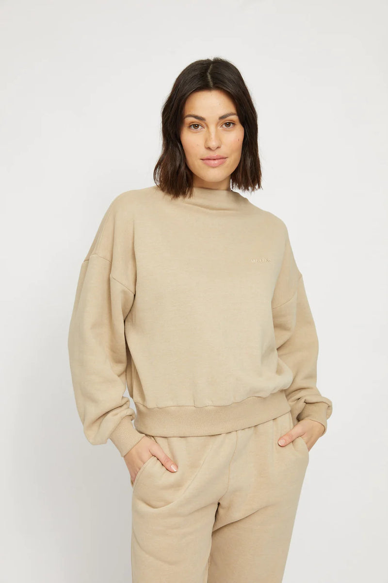 mazine Mona Sweater taupe meliert