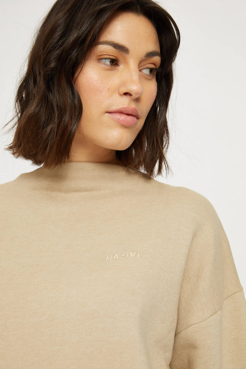mazine Mona Sweater taupe meliert
