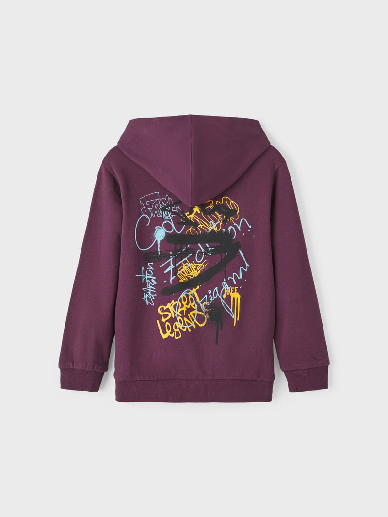 name it Loose Fit Hoodie Prune Purple (nkmohatte)