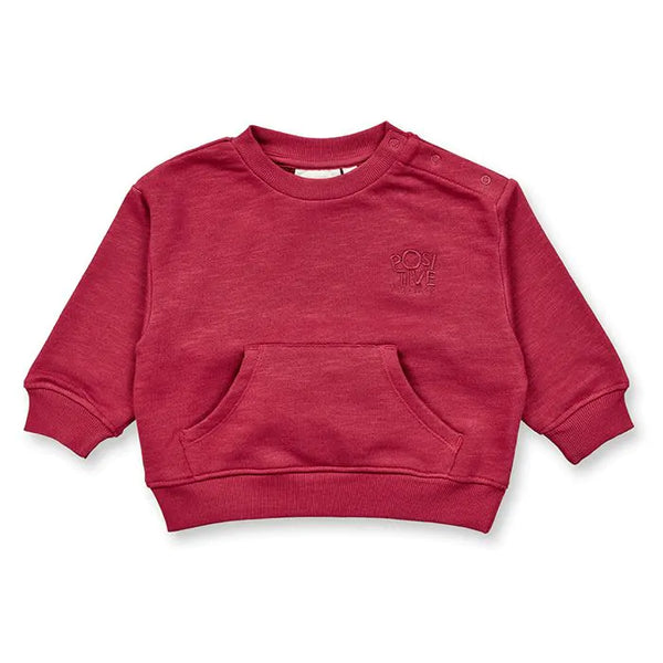 Sense Organics Baby Sweatshirt BENT Pale Cranberry