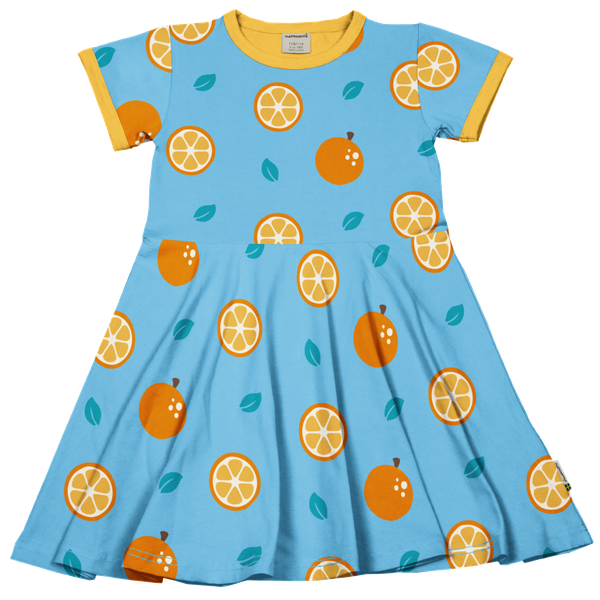 maxomorra kurzärmliges Kleid Orange