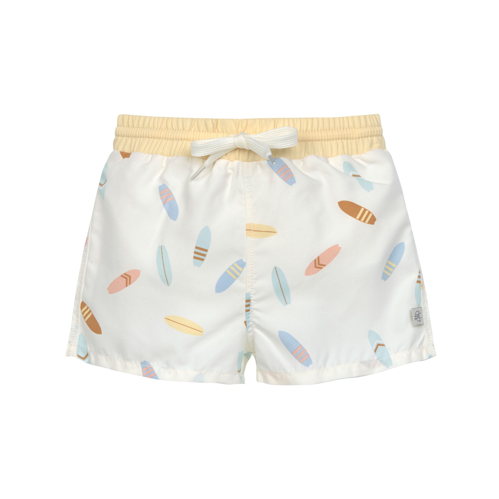 Lässig Badehose Baby mit Windel Surfbretter weiß