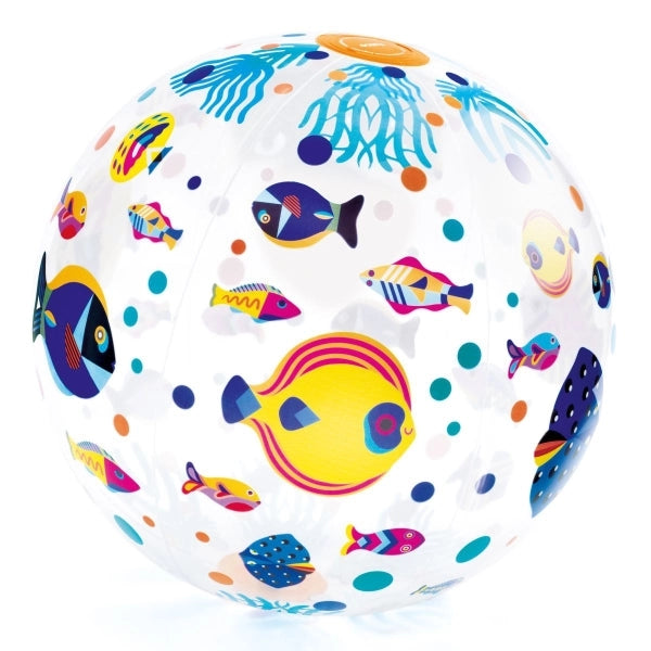 Djeco Aufblasbarer Wasserball Fische