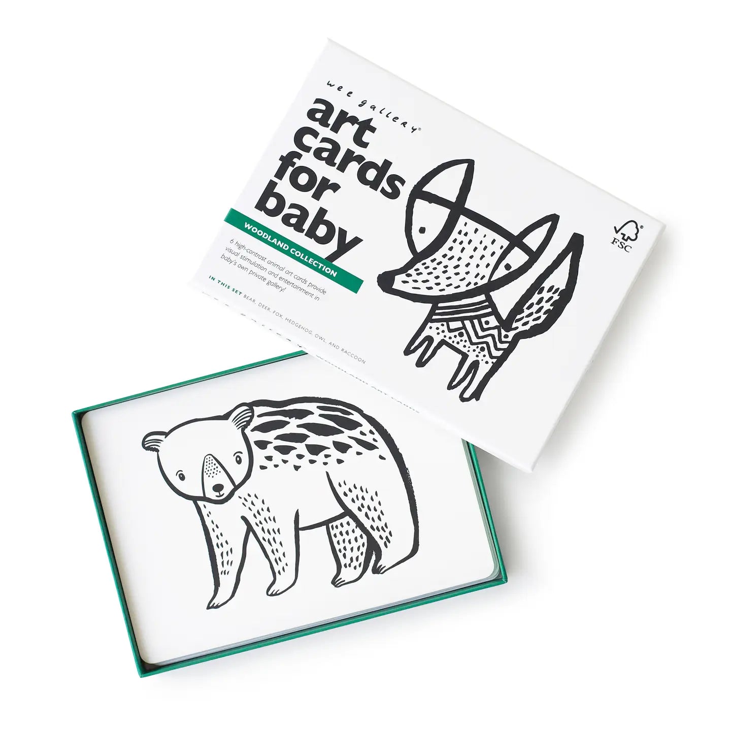 wee gallery Kunstkarten für Babys Waldtiere