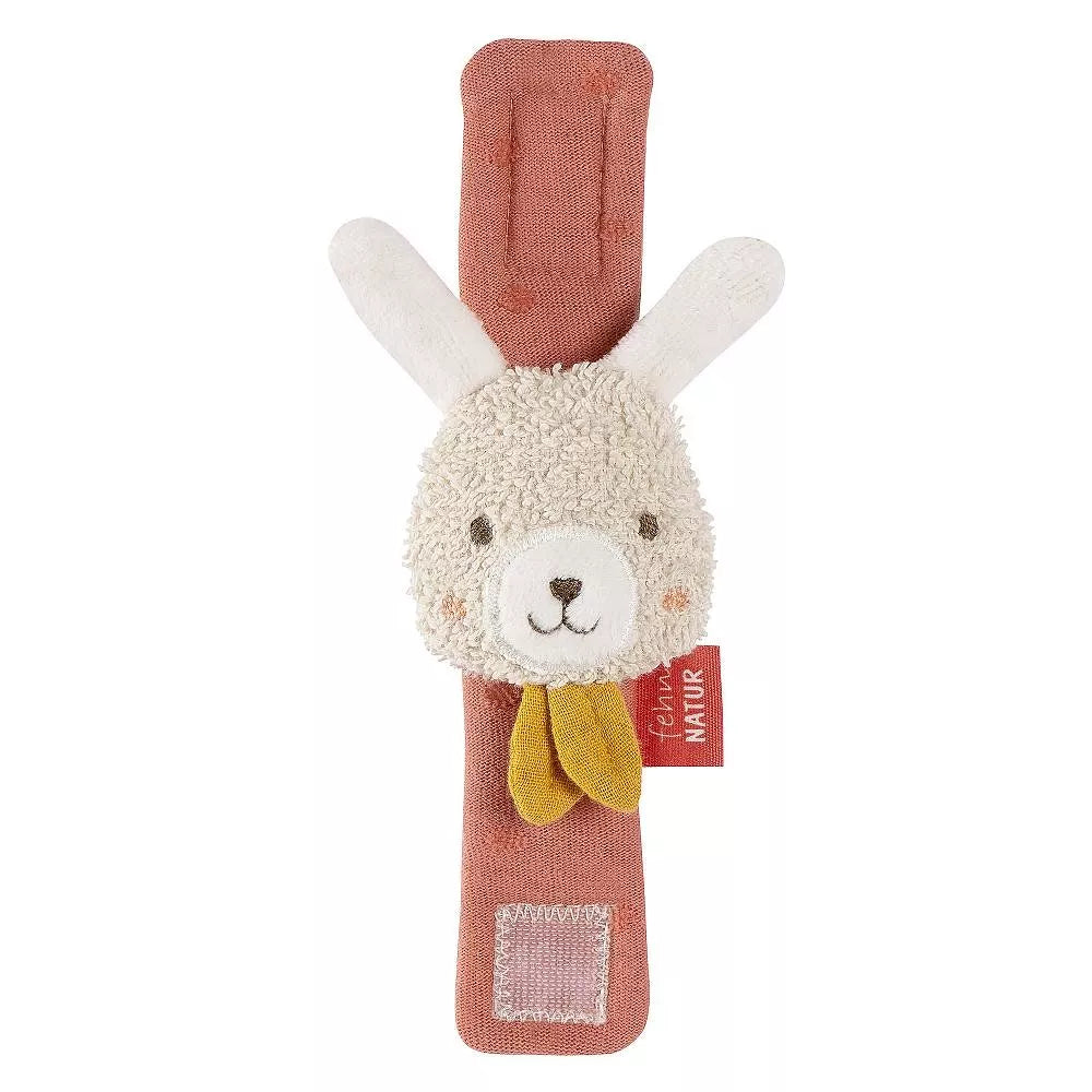 Fehn natur Rassel-Armband Hase