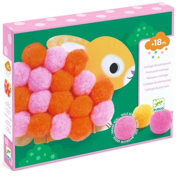 Djeco Pompom Collage Süße Tiere