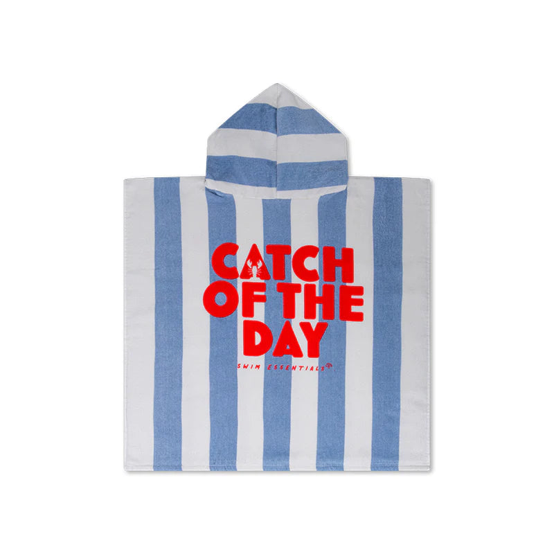 Swim Essentials Badeponcho blau-weiß