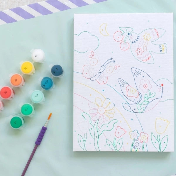 La petite épicerie Malen nach Zahlen Set Kids Frühling