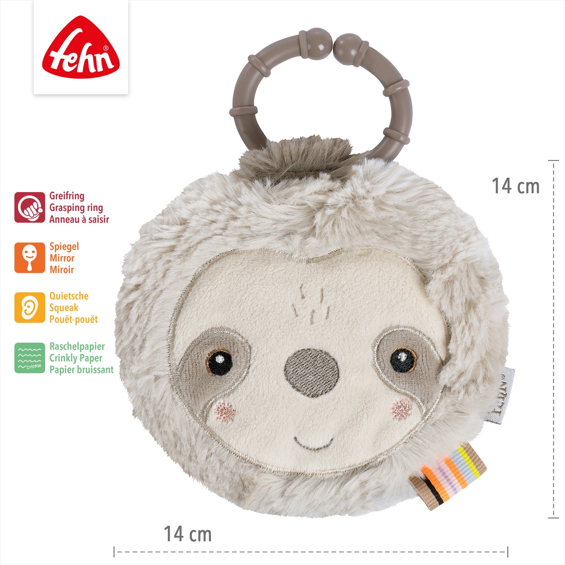 Fehn natur Stoffbuch Faultier