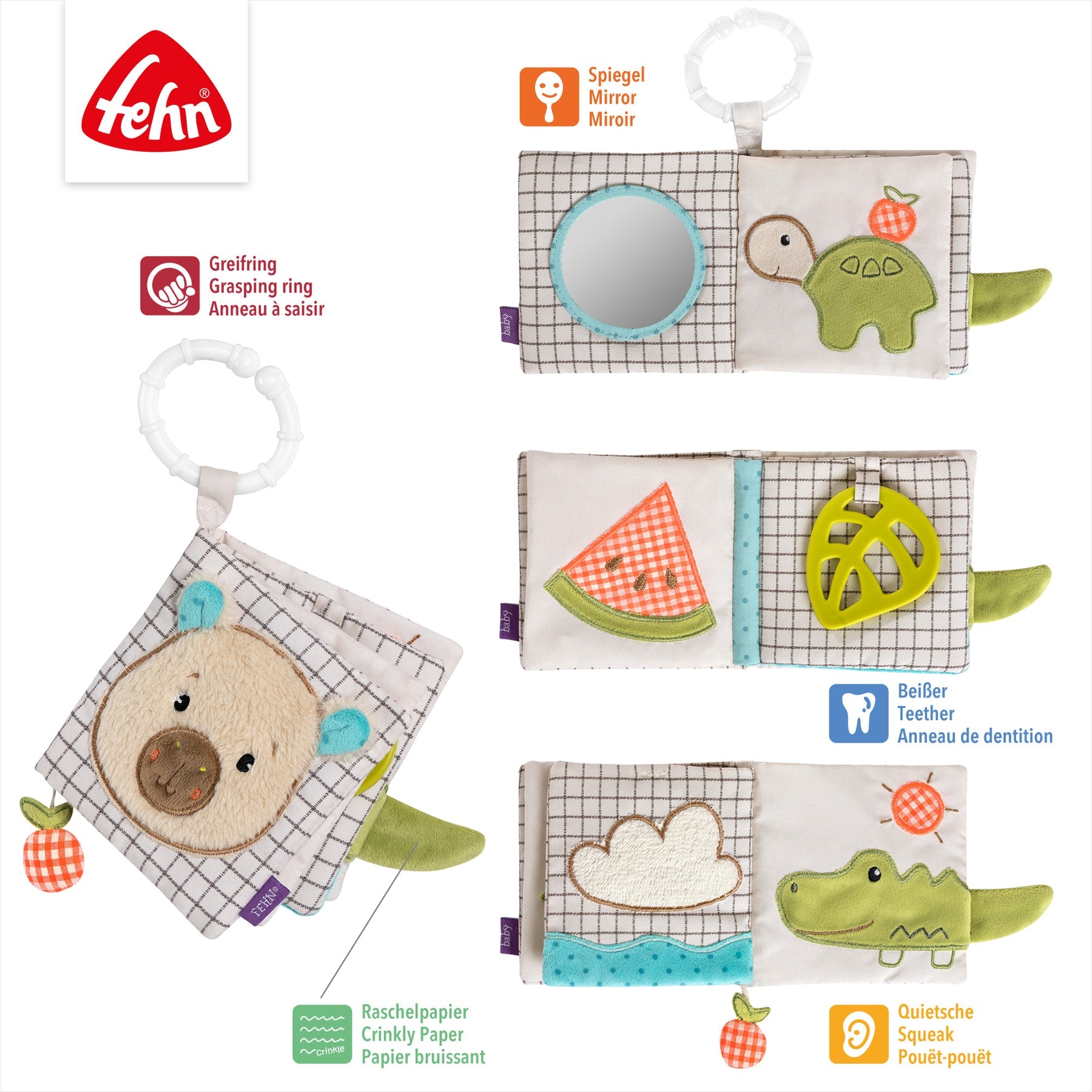 Fehn natur Stoffbuch Capybara Clara