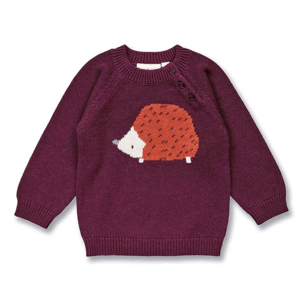 Sense Organics Baby Strickpullover Navin mit Igel