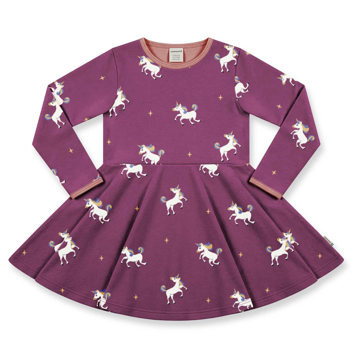 maxomorra langärmliges Kleid Einhorn