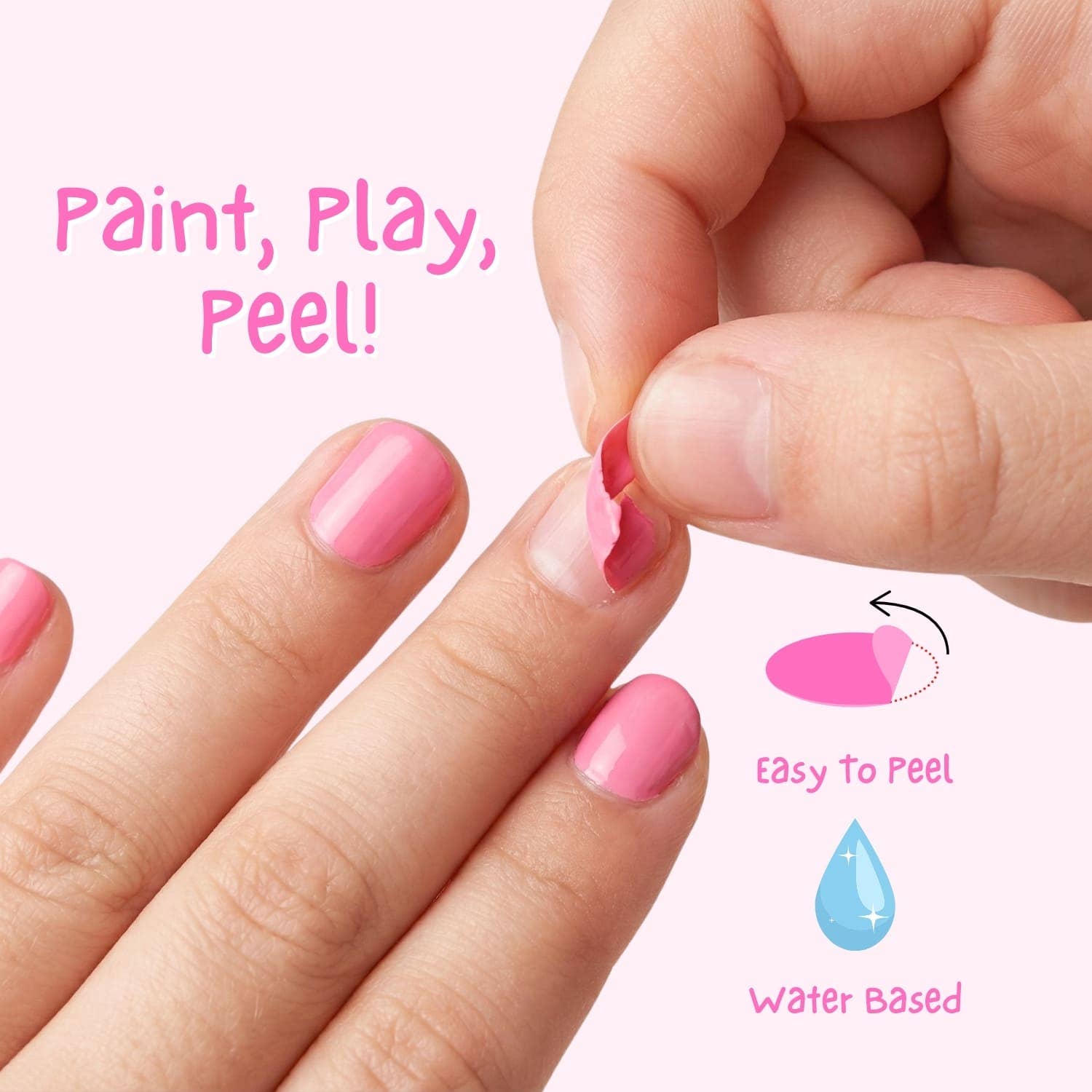 Miss Nella Pink a Boo abziehbarer, geruchsfreier Nagellack