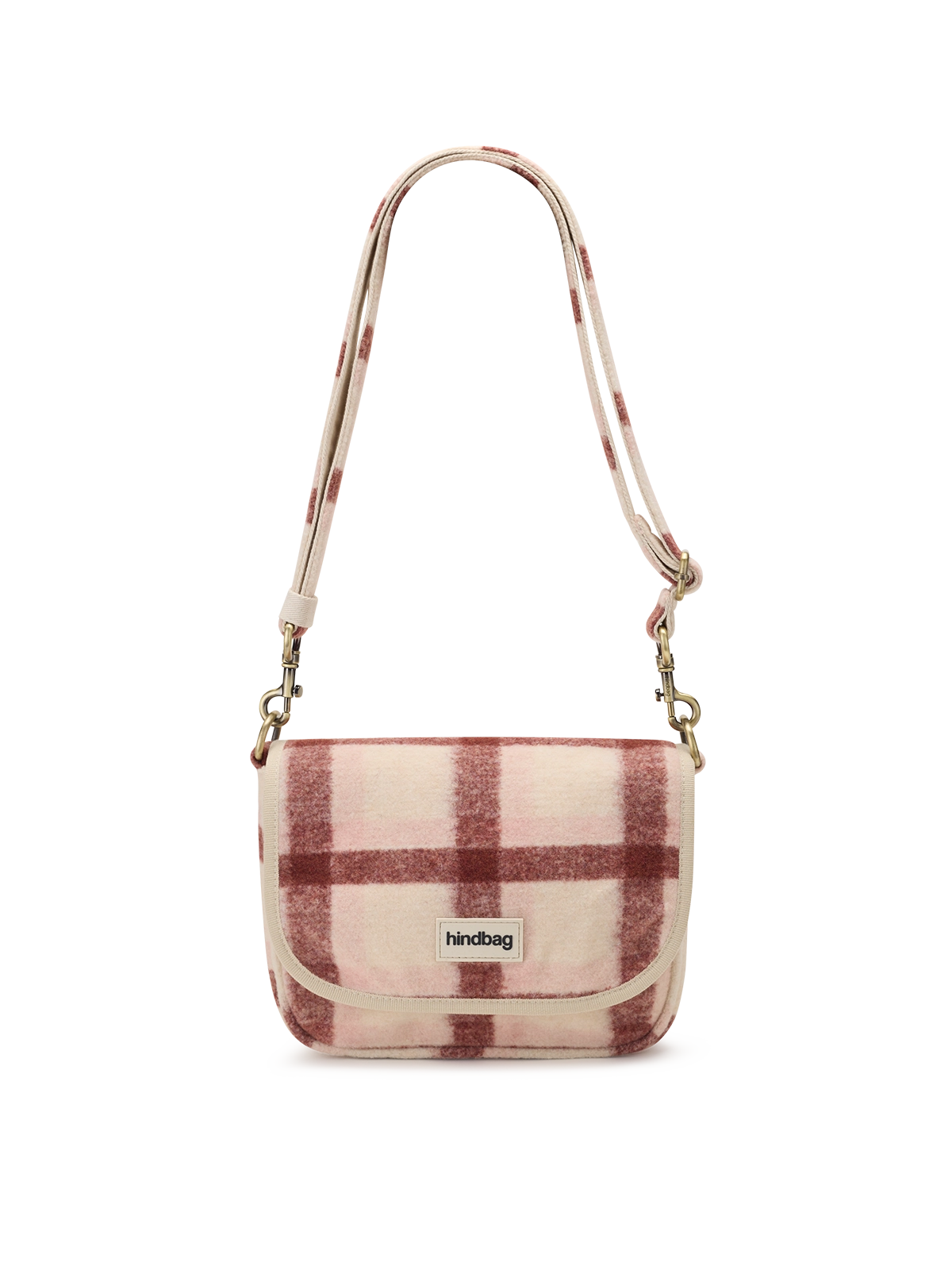 Hindbag Margault-Tasche rosa Tartan