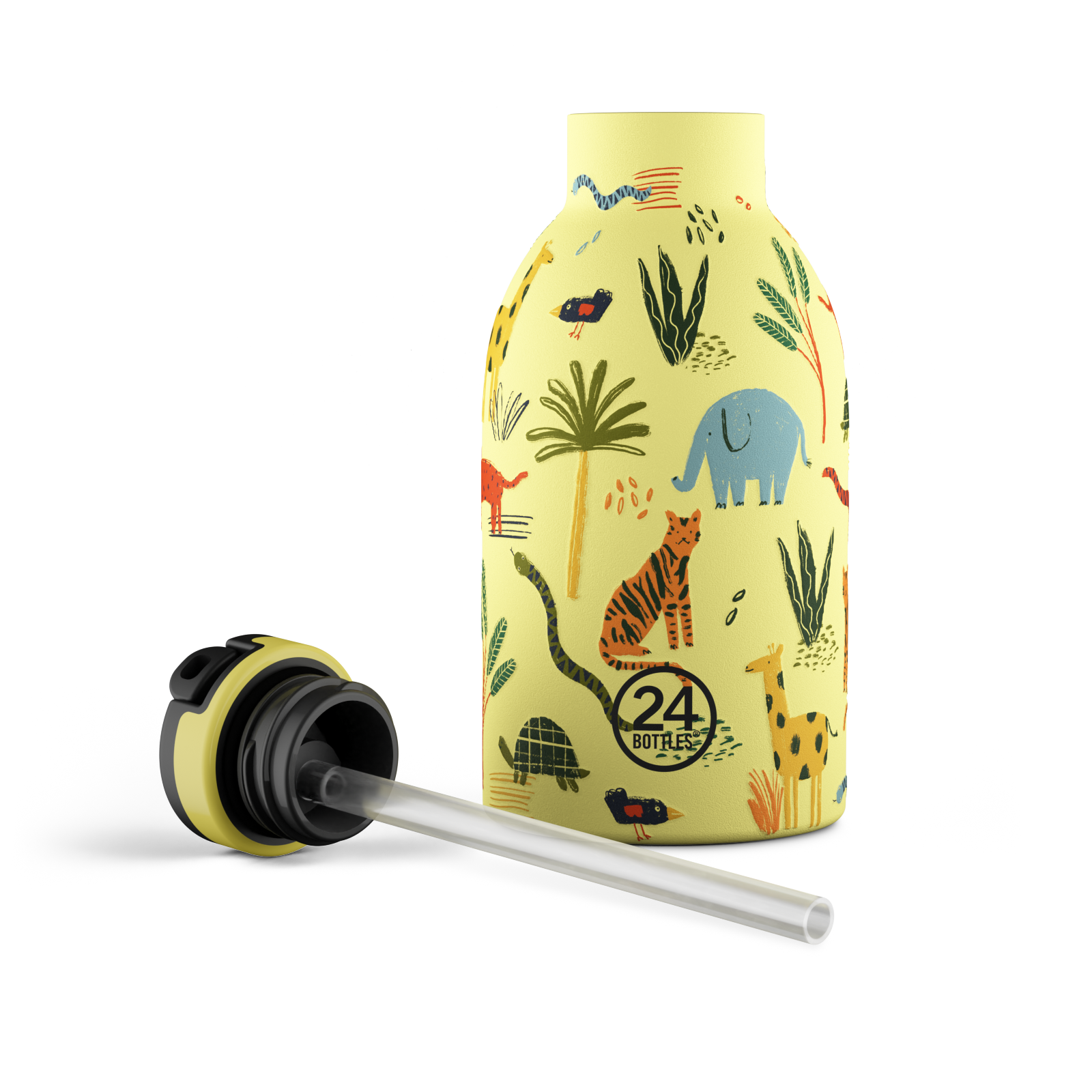 24 bottles Isolierte Kindertrinkflasche | Dschungelfreunde – 330 ml