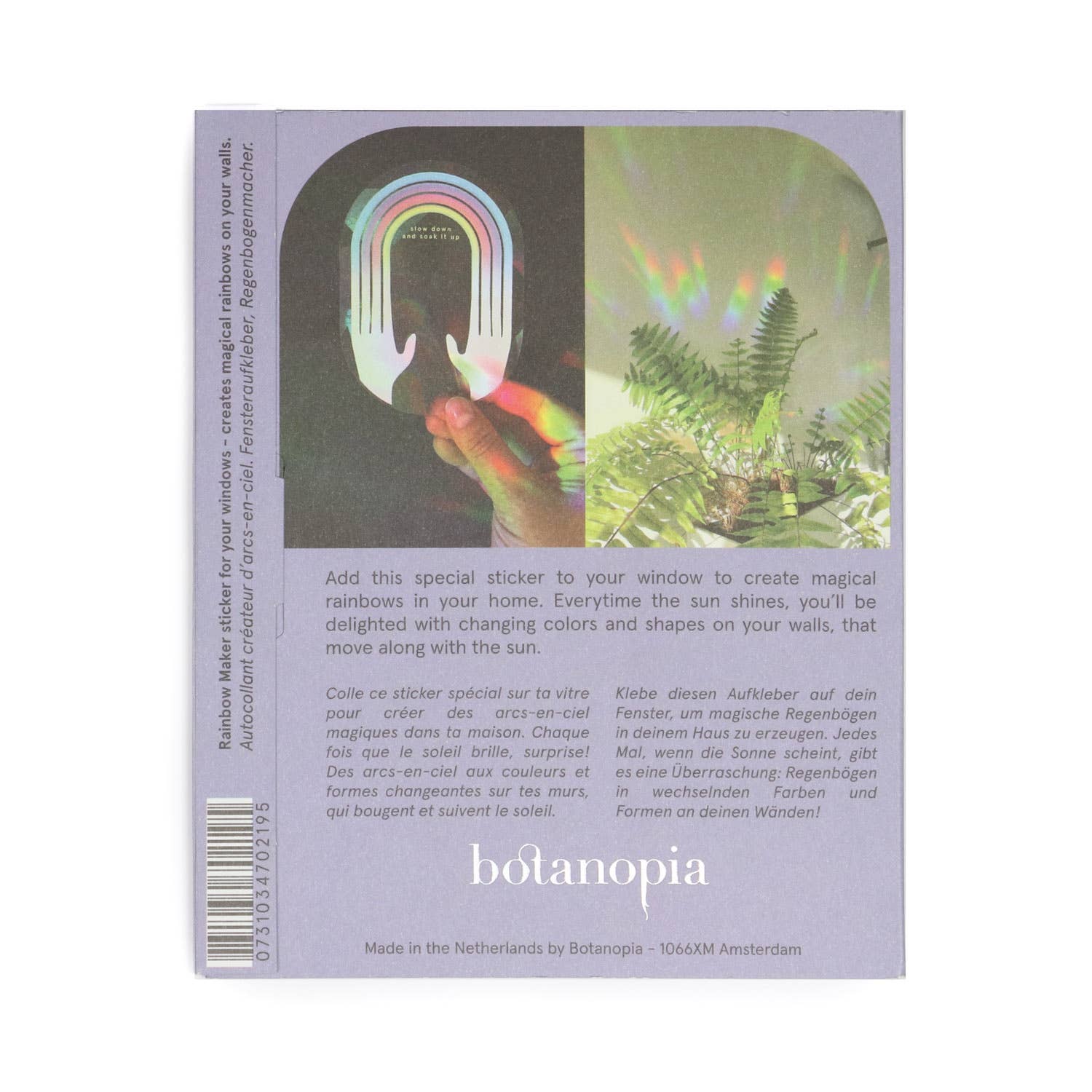 botanopia Regenbogen Aufkleber - Entschleunigen und genießen