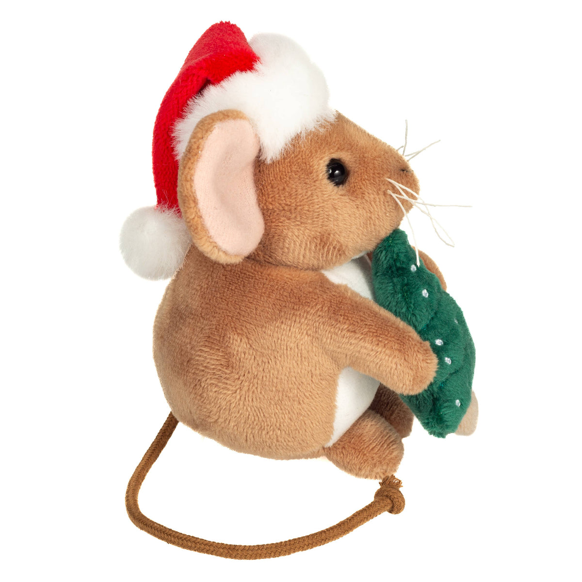 Teddy Hermann Weihnachtsmaus mit Tannenbaum 11 cm - Plüschtier - Stofftier