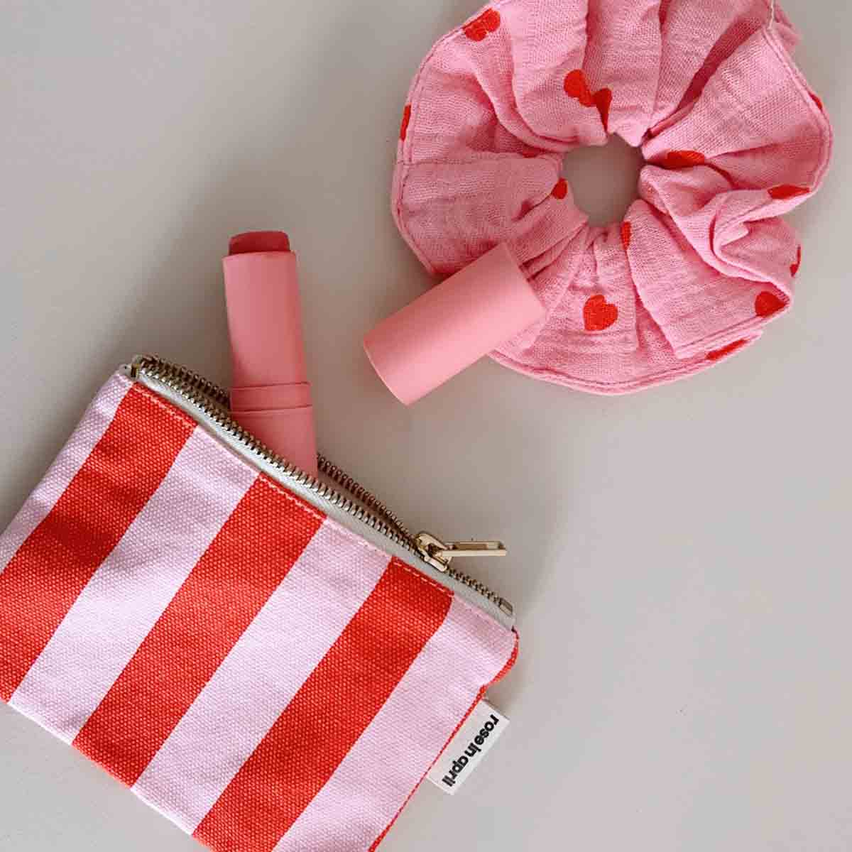 MARIE GELDBÖRSE STREIFEN TOMATE / CANDY PINK