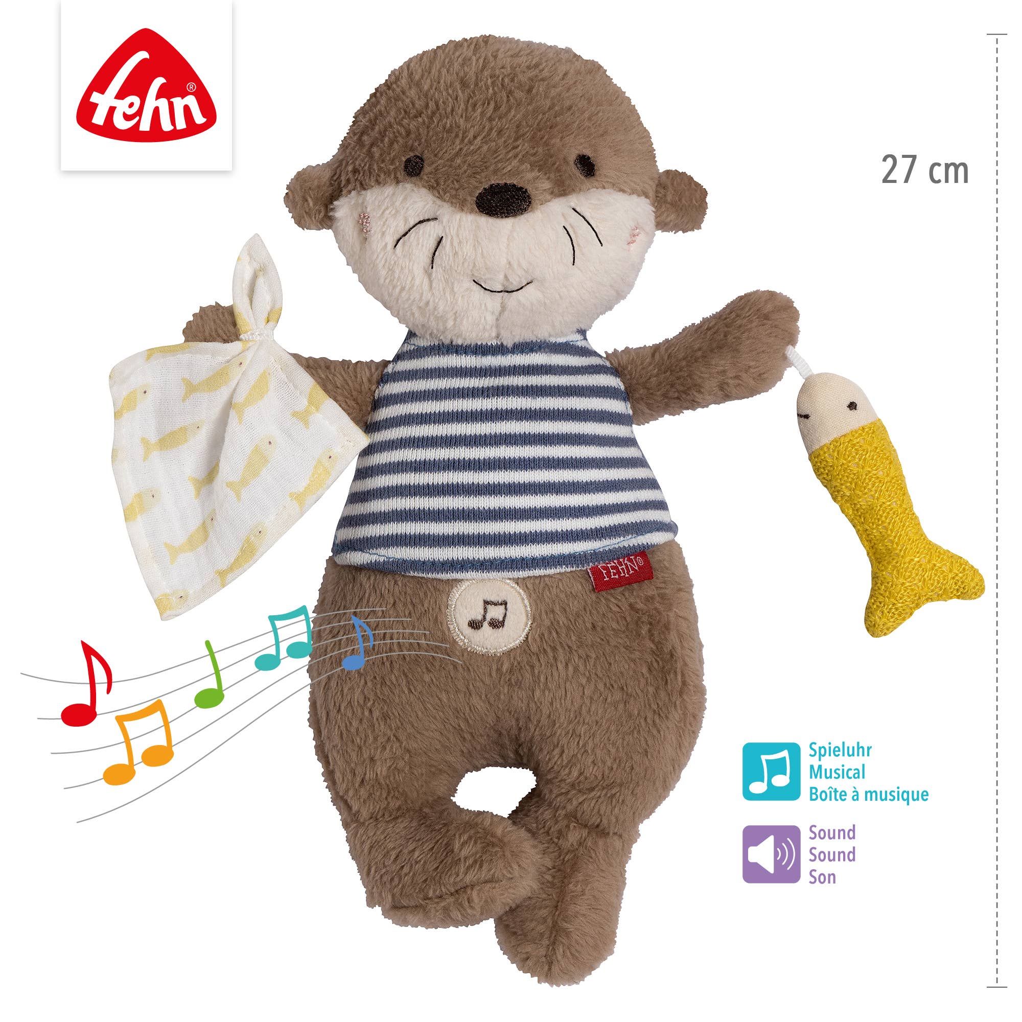 Fehn Einschlafhilfe Otter - Kuscheltier mit Cry-Sensor