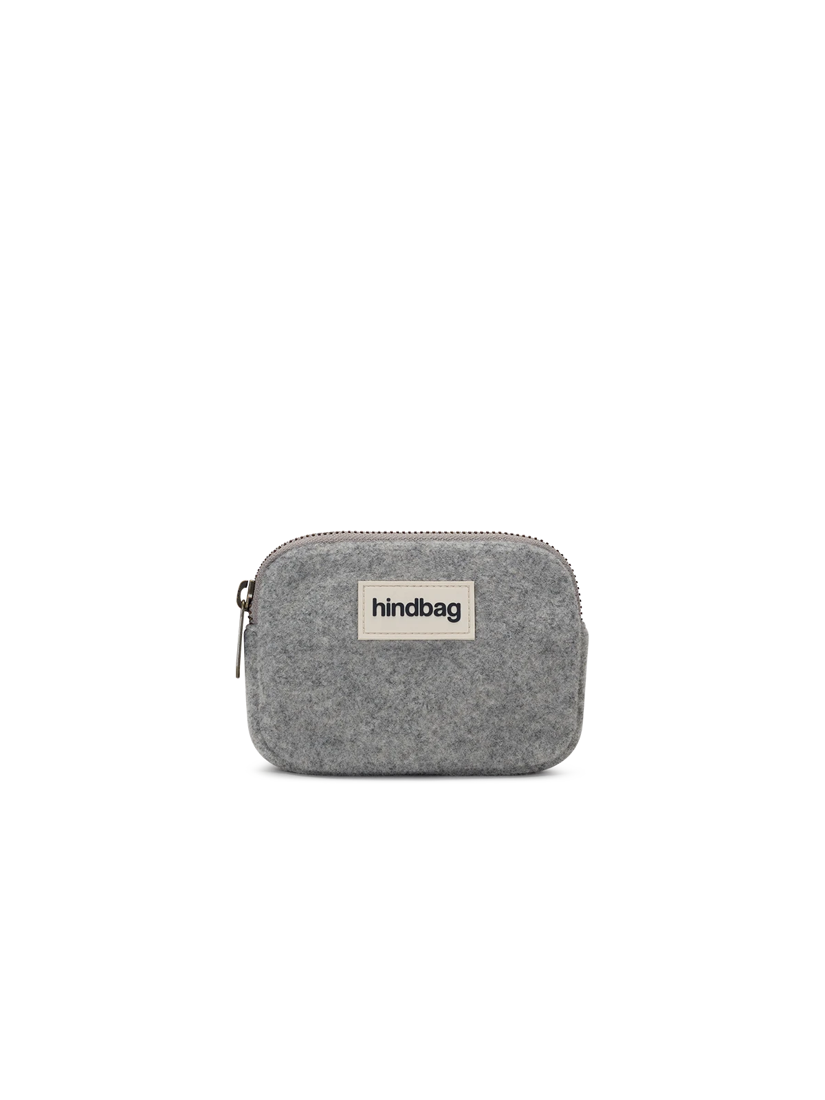 Hindbag Portemonnaie Lili, wolliger Effekt, grau