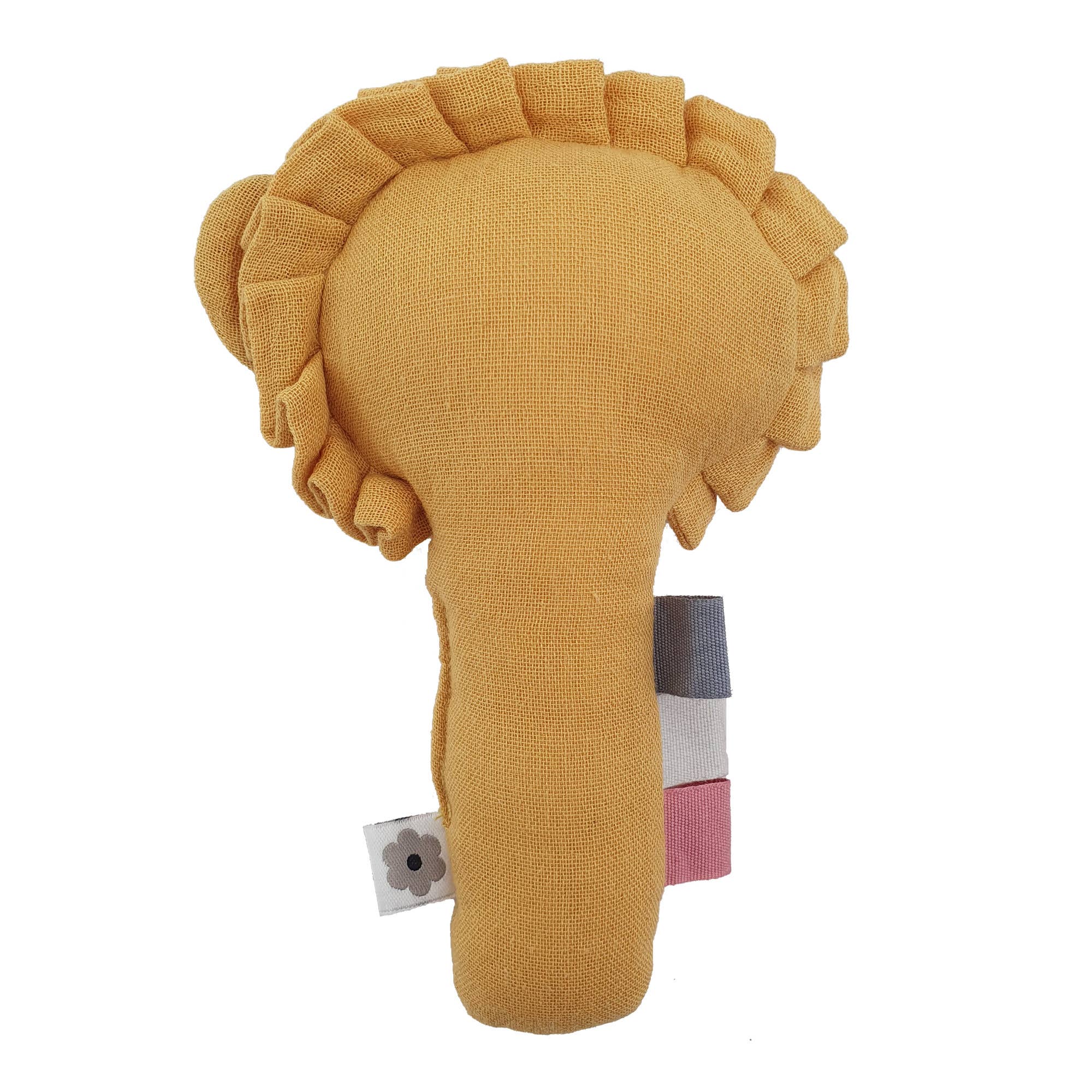 Organic Soft Rattle Lion Ocker