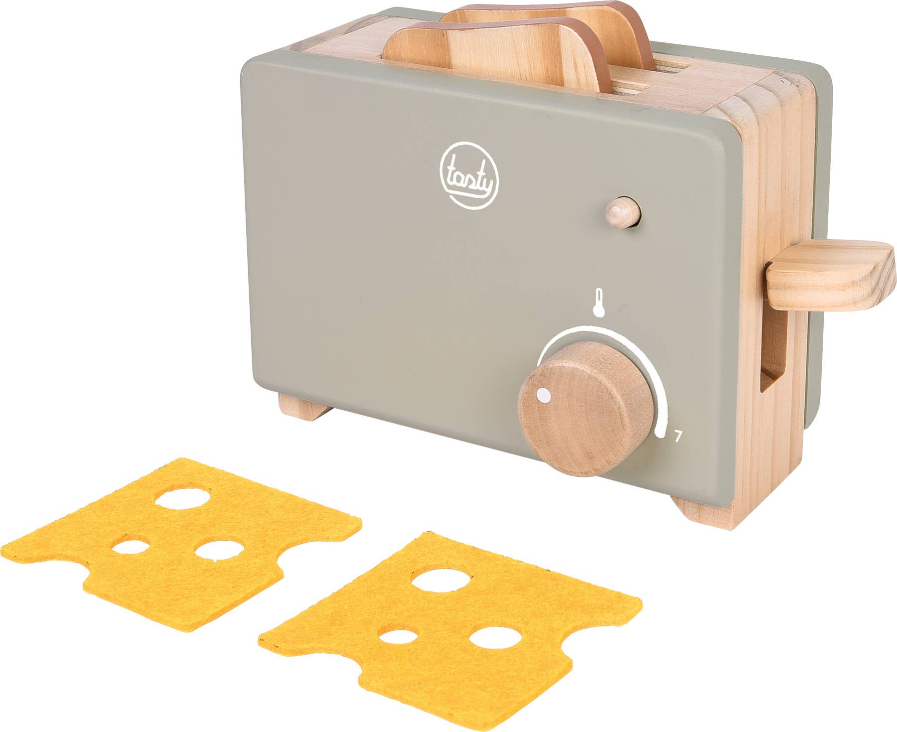 Toaster-Set grau „tasty“ | Rollenspielzeug | Holzspielzeug