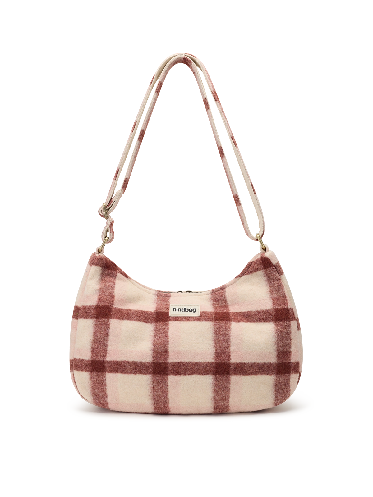 HindbagUmhängetasche Rosa mit rosafarbenem Tartan