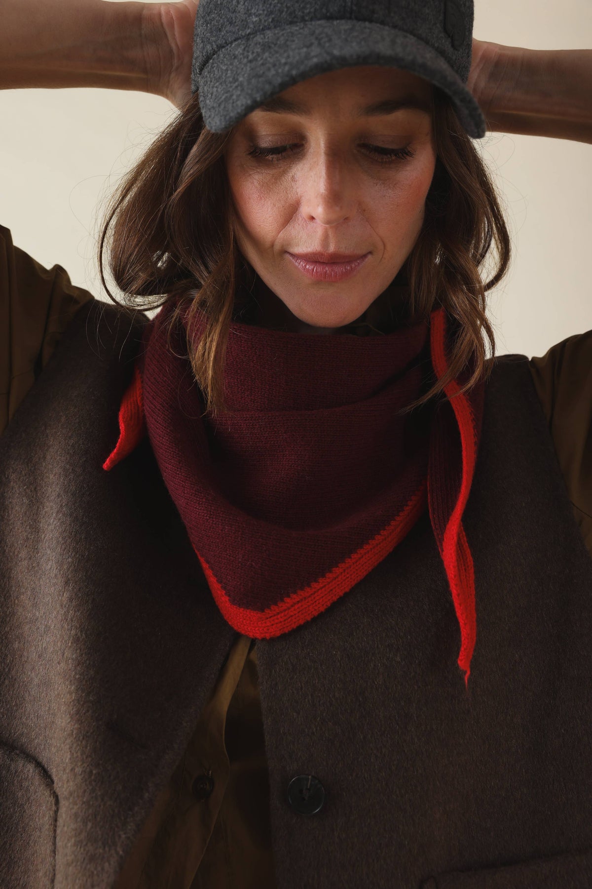 So Family Schal Colette zweifarbig Bordeaux/Rot