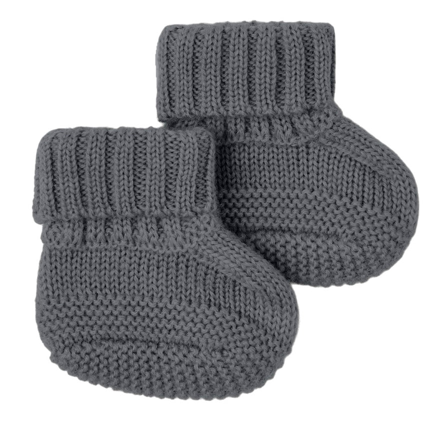 name it gestrickte Baby Schuhe Merinowolle Iron Gate ( nbmwrilla)
