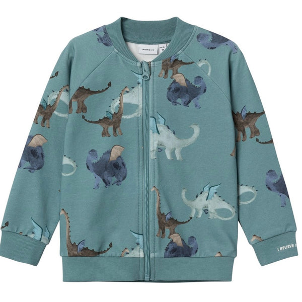 name it Sweatjacke Dinosaurier Mineral Blue ( nmmdragon)