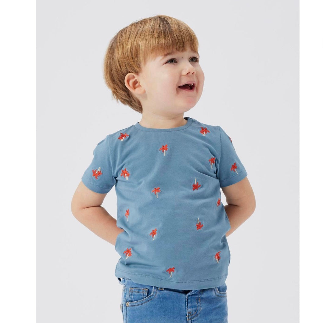 name it T-Shirt mit gestickten Palmen (nmmhelur)