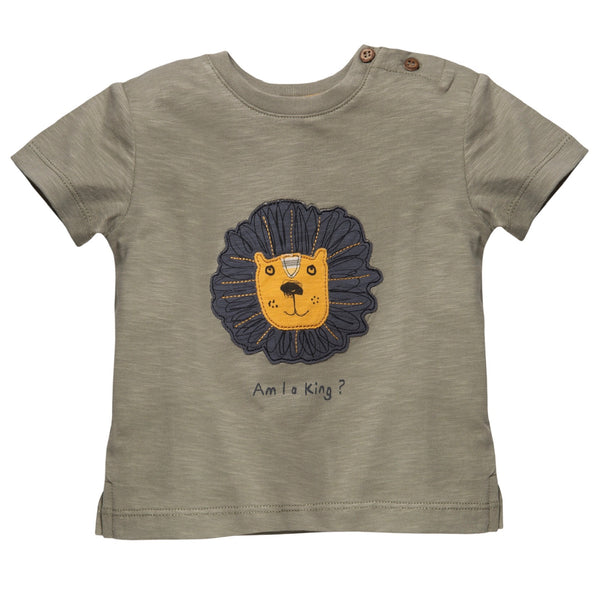 People wear organic T-Shirt mit Löwenapplikation