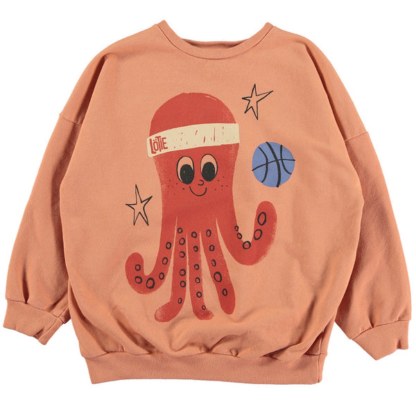 lötiekids Sweatshirt Octopus Peach