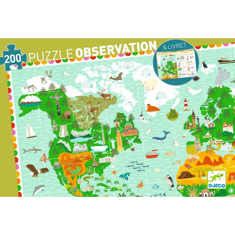 Djeco Puzzle Observation Reise um die Welt