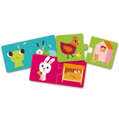 Djeco Duo-Puzzle Farben