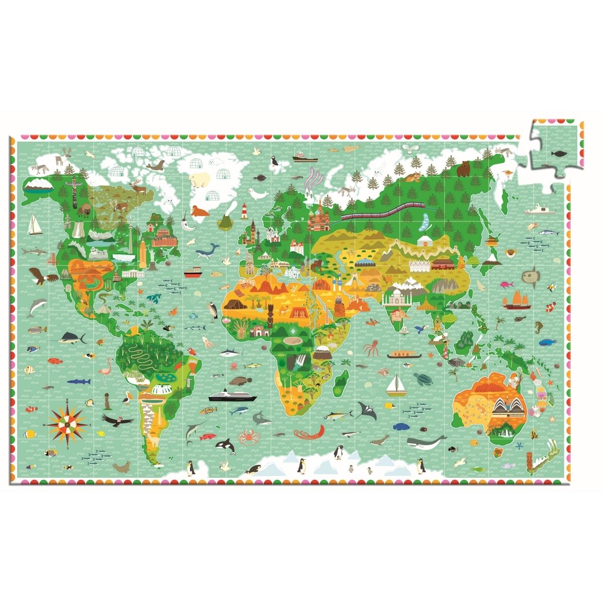Djeco Puzzle Observation Reise um die Welt