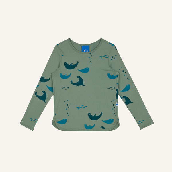 Finkid Langarmshirt Juhannus mit Seehunden green bay