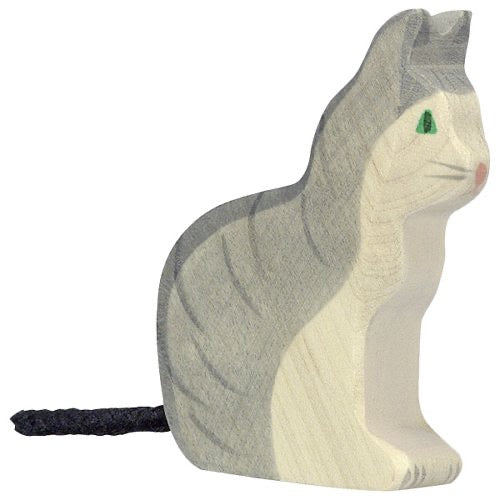 Holztiger Katze sitzend