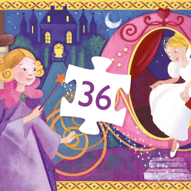 Djeco Puzzle Cinderella Aschenbrödel 36 Teile
